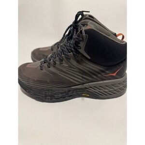 Hoka One One Men's Speedgoat Mid 2 GTX Outdoor Vibram Shoes Black Gray Size 7.5
